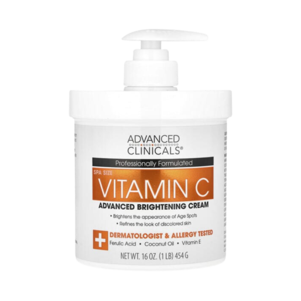 Advanced Clinicals Vitamin C Advanced Brightening Cream 454g