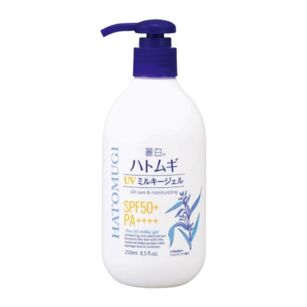 Hatomugi UV Care & Moisturizing The UV Milky Gel SPF50+ PA++++ - 250ml