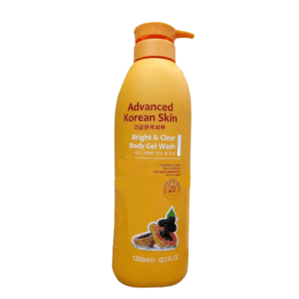 Advanced Korean Skin Bright & Clear  Body Gel Wash (Papaya & Mulberry) 1200ml