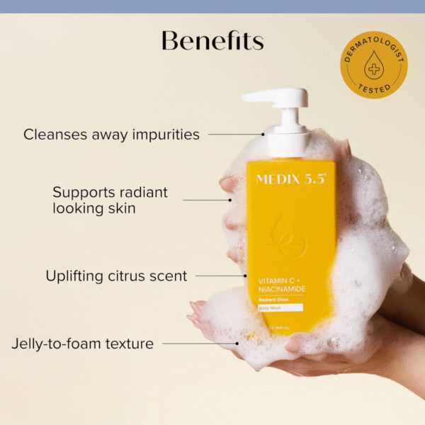 Medix Vitamin C+ Niacinamide Skin Perfecting Body Wash - Image 3