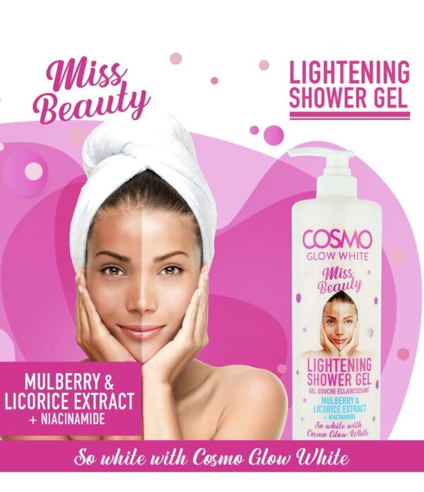 Cosmo Glow White Lightening Shower Gel 1000Ml - Image 2
