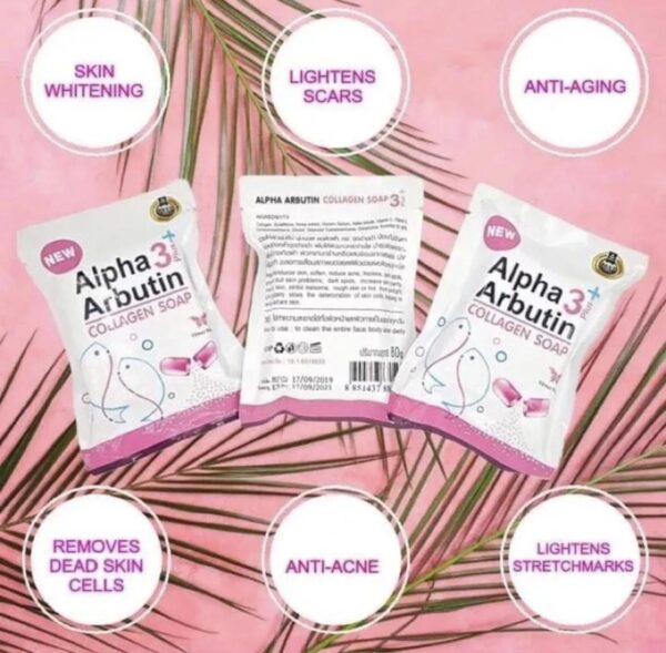 Alpha 3 plus Arbutin Collagen Soap - Image 2